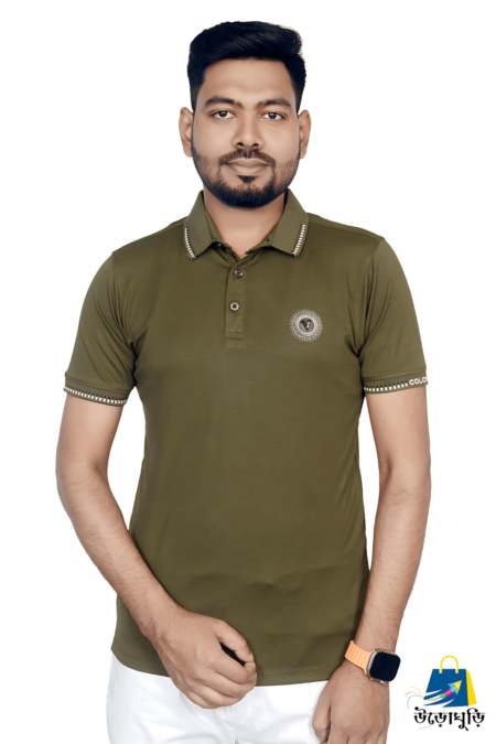 Green Color Half Sleeve Cotton Polo Shirt, Polo t-shirt, Cotton polo, half sleeve polo, green color polo, green color polo shirt,